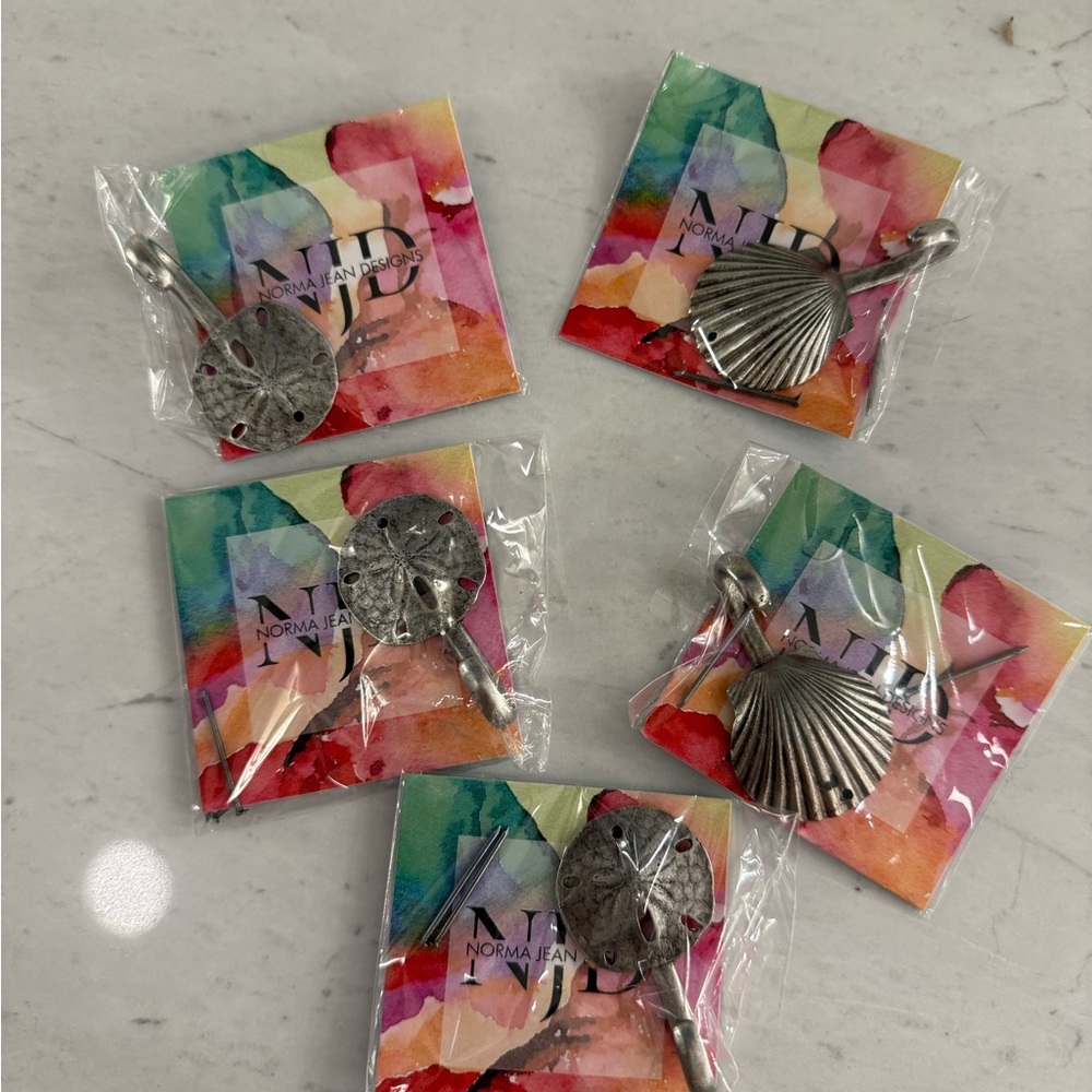 Silver Seashell Wall Hooks